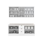 Cozinha Compacta 100% Mdf 4 Peças Com Portas De Vidro America