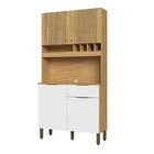 Cozinha Compacta 100% Mdf 4 Portas 1 Gaveta E Mini Adega 101,