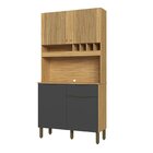 Cozinha Compacta 100% Mdf 4 Portas 1 Gaveta E Mini Adega 101,