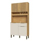 Cozinha Compacta 100% Mdf 4 Portas 1 Gaveta E Mini Adega 101,
