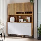 Cozinha Compacta 100% Mdf 6 Portas 1 Gaveta E Mini Adega 151,