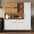 Cozinha Compacta 100% Mdf 6 Portas 1 Gaveta E Mini Adega 178c