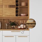 Cozinha Compacta 100% Mdf 6 Portas 1 Gaveta E Mini Adega 178c