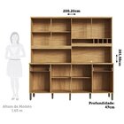 Cozinha Compacta 100% Mdf 8 Portas 2 Gavetas E Mini Adega 200