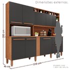 Cozinha Compacta 100% Mdf 8 Portas 2 Gavetas Millena Yescasa