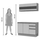 Cozinha Compacta 100% Mdf Madesa Smart 120 Cm Modulada Com Ba