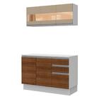Cozinha Compacta 100% Mdf Madesa Smart 120 Cm Modulada Com Ba