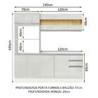 Cozinha Compacta 100% Mdf Madesa Smart 190 Cm Com Armário, Ba