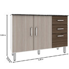 Cozinha Compacta 10 Peças Suíça - Poliman - Branco / Rovere /