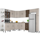 Cozinha Compacta 10 Peças Suíça - Poliman - Branco / Rovere /