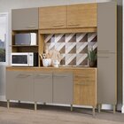 Cozinha Compacta 10 Portas 1 Gaveta 1 Nicho Para Forno Lara M