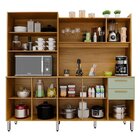 Cozinha Compacta 10 Portas 2 Gavetas Jonas Cinamomo/verde Men