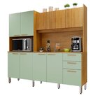 Cozinha Compacta 10 Portas 2 Gavetas Jonas Cinamomo/verde Men