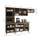 Cozinha Compacta 10 Portas Com Tampo Lakewood Carvalho Grafite