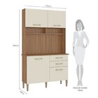 Cozinha Compacta 115cm 4 Portas 2 Gavetas Millena  Manchester