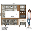 Cozinha Compacta 11 Portas 2 Gavetas Para 1 Forno B126