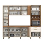 Cozinha Compacta 11 Portas 2 Gavetas Para 1 Forno B126 Nature