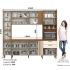 Cozinha Compacta 11 Portas 2 Gavetas Para 1 Forno B126 Nature