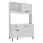 Cozinha Compacta 120cm 100% Mdf 15cm 5 Portas E 1 Gaveta Bran