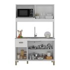 Cozinha Compacta 120cm 100% Mdf 15cm 5 Portas E 1 Gaveta Bran