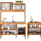 Cozinha Compacta 123cm Com Balcão Cooktop Elegance Freijó / O