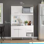 Cozinha Compacta 123x185 Cm Armário Balcão Nicho Microondas 3