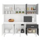 Cozinha Compacta 12 Portas 1 Gaveta Amanda Yescasa Branco/gra