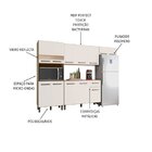 Cozinha Compacta 12 Portas 1 Gaveta Com Balcão Tampo Sintra C