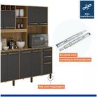 Cozinha Compacta 12 Portas Ágata Cinamomo/grafite