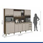 Cozinha Compacta 12 Portas Ágata Valdemóveis - Ipê/off White