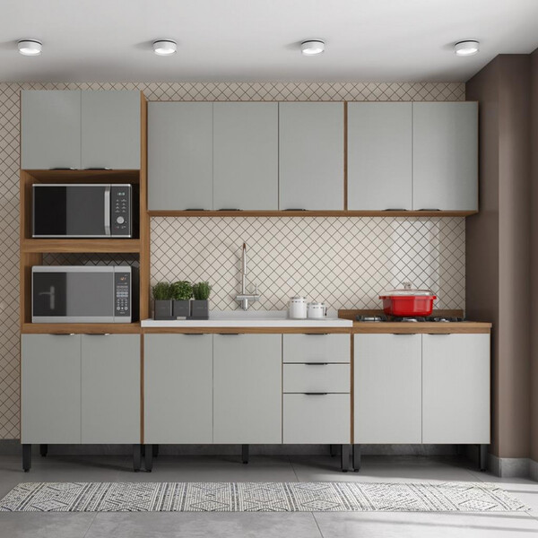 Cozinha Compacta 14 Portas Firenze Sem Tampo Demóbile