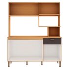 Cozinha Compacta 155 Cm Sem Tampo 1 Gaveta 5 Portas Freijo/gr