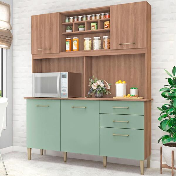 Cozinha Compacta 162 Cm 5 Portas C303 Fell