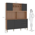 Cozinha Compacta 162cm 5 Portas 2 Gavetas Alice  Manchester/g