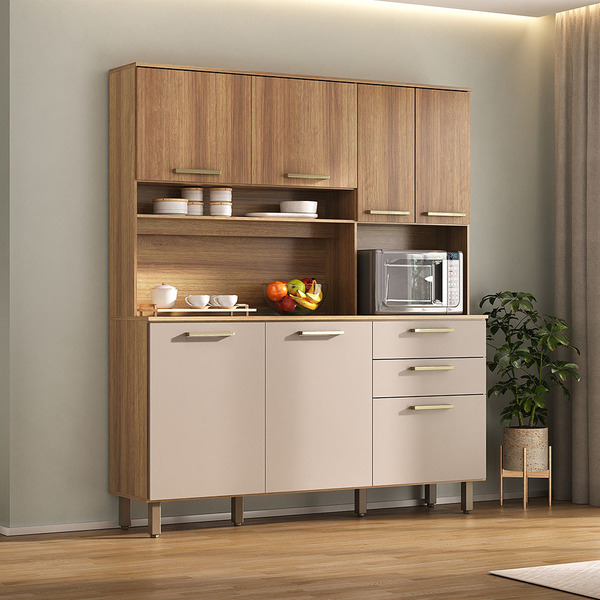 Cozinha Compacta 165 40cm 7 Portas E 2 Gavetas Com Tampo 353