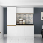 Cozinha Compacta 1800 Barbara - Genialflex. - Branco / Preto