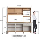 Cozinha Compacta 180cm Com Tampo E Espaço Para Forno E Microo