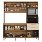 Cozinha Compacta 8 Portas 2 Gavetas 182,1x200x54,5cm Madeira Carvalho 354 Luciane