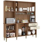 Cozinha Compacta 182cm Com Espelho 6 Portas 2 Gavetas Nicole