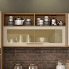 Cozinha Compacta 1 Aéreo E 1 Balcão Salvador Cinamomo/off Whi