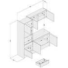 Cozinha Compacta 1 Armário Aéreo 1 Torre Quente 1 Balcão Évor