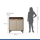 Cozinha Compacta 1 Armário Aéreo E 1 Balcão Salvador Chocolat