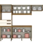 Cozinha Compacta 1 Balcão 1 Armário Alto E Armário Aério 7 Po