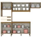 Cozinha Compacta 1 Balcão Com Tampo 1 Armário Alto E 1 Armári