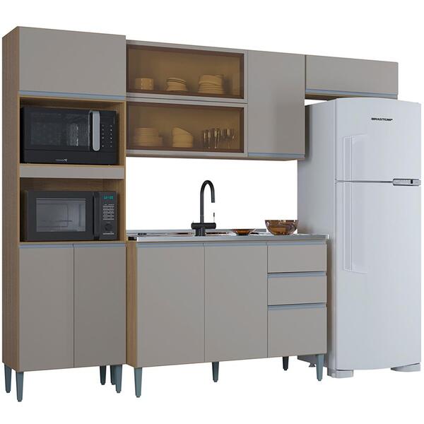 Cozinha Compacta 205 Cm Com Balcao Pia Poqq