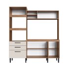 Cozinha Compacta 207cm X 185cm X 54cm Freijó/off White