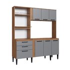 Cozinha Compacta 208x185x54 Cm Sophia Freijó/cinza