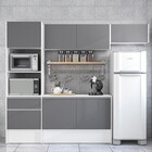 Cozinha Compacta 6 Portas 1 Gaveta 210x252x52 Madeira Branca Zafra Politorno