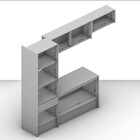 Cozinha Compacta 6 Portas 1 Gaveta 210x252x52 Madeira Branca Zafra Politorno