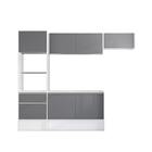 Cozinha Compacta 6 Portas 1 Gaveta 210x252x52 Madeira Branca Zafra Politorno